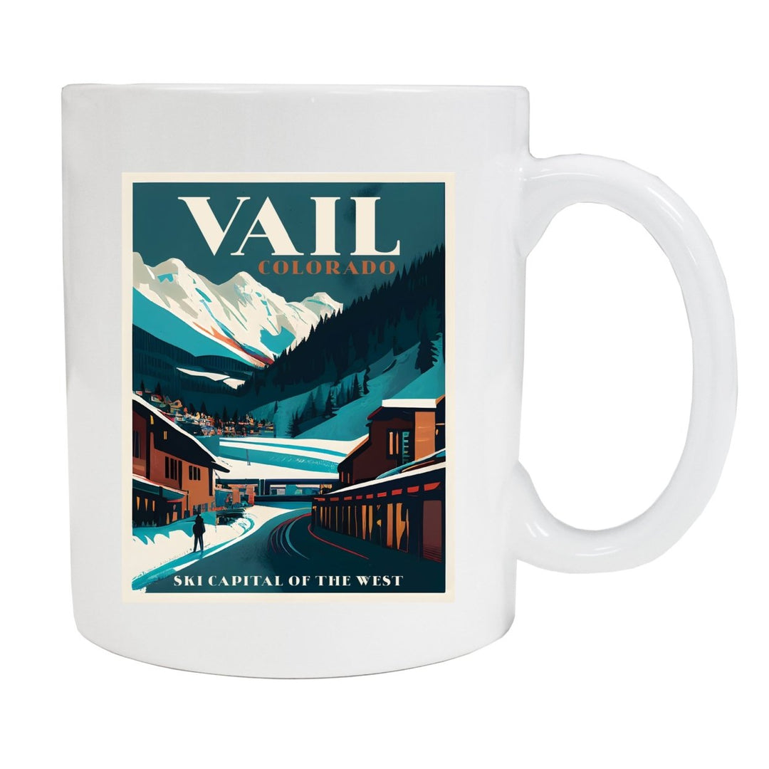 Vail Colorado Souvenir 8 oz Ceramic Camping Mug Image 1