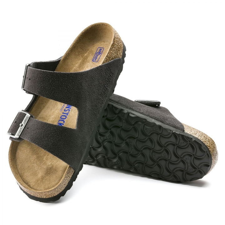 BIRKENSTOCK Arizona Soft Footbed Sandals Velvet Grey Suede Unisex 0552321 0552323 Image 2