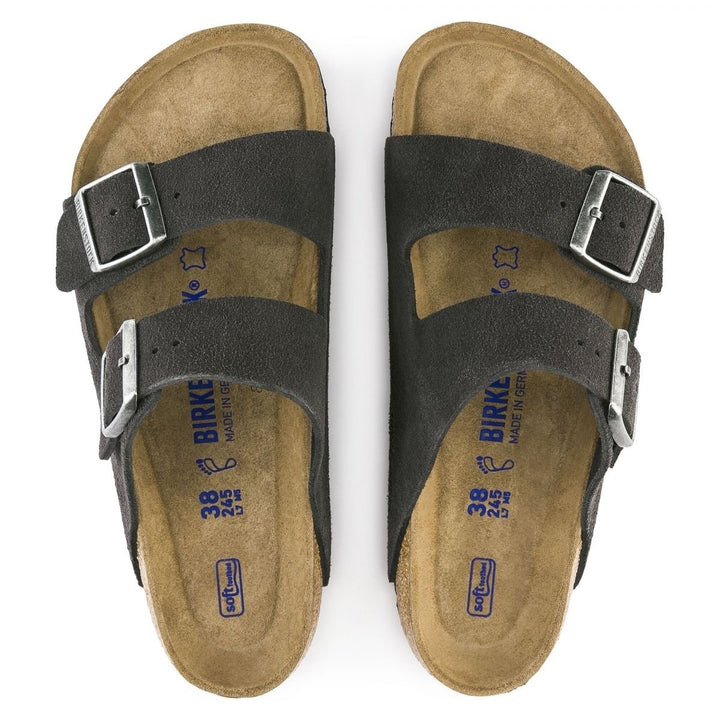 BIRKENSTOCK Arizona Soft Footbed Sandals Velvet Grey Suede Unisex 0552321 0552323 Image 4