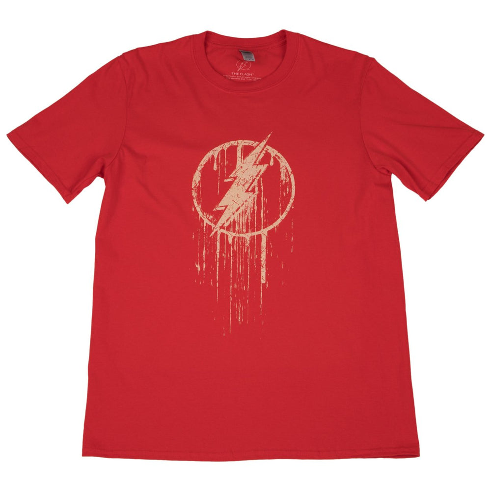 The Flash Logo Dripping Gold Paint T-Shirt Image 2