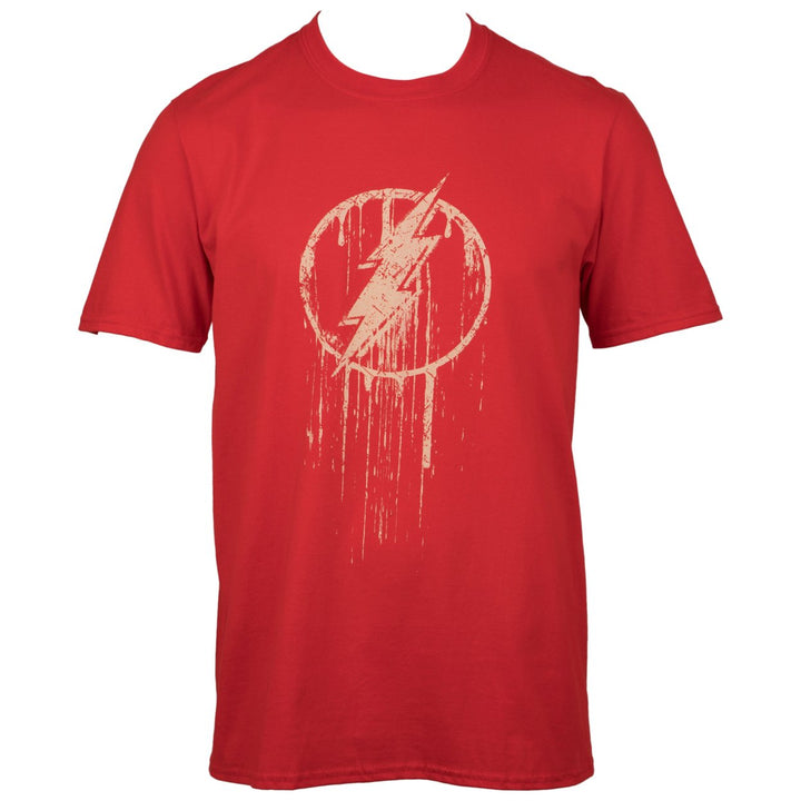 The Flash Logo Dripping Gold Paint T-Shirt Image 3