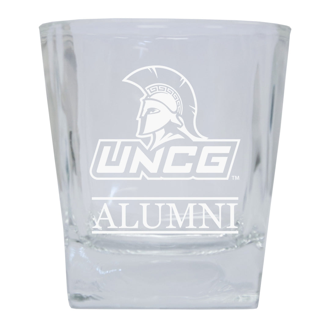 North Carolina Greensboro Spartans Alumni Elegance 10oz Etched Glass Tumbler Image 1