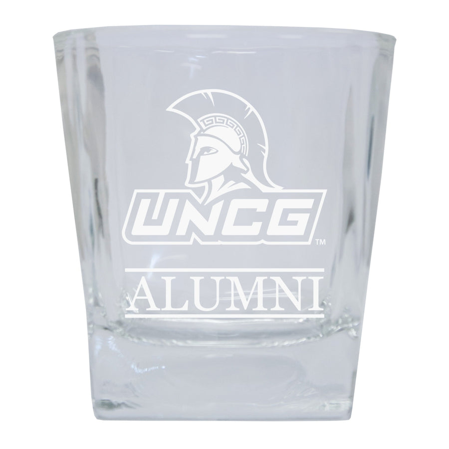 North Carolina Greensboro Spartans Alumni Elegance 10oz Etched Glass Tumbler Image 1