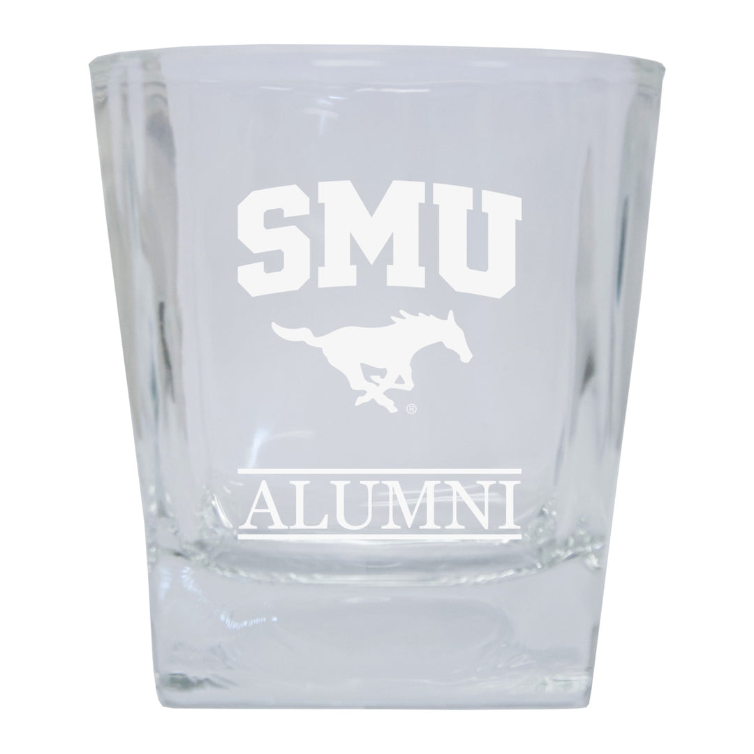 Southern Methodist University Alumni Elegance 10oz Etched Glass Tumbler Image 1