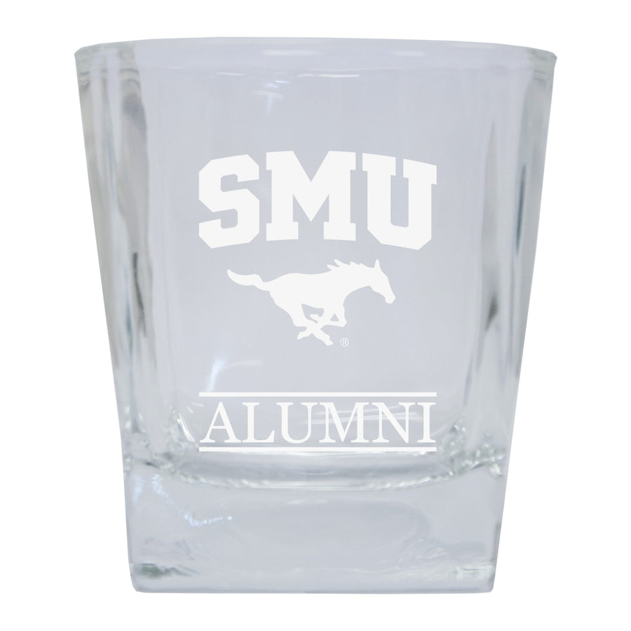 Southern Methodist University Alumni Elegance 10oz Etched Glass Tumbler Image 1