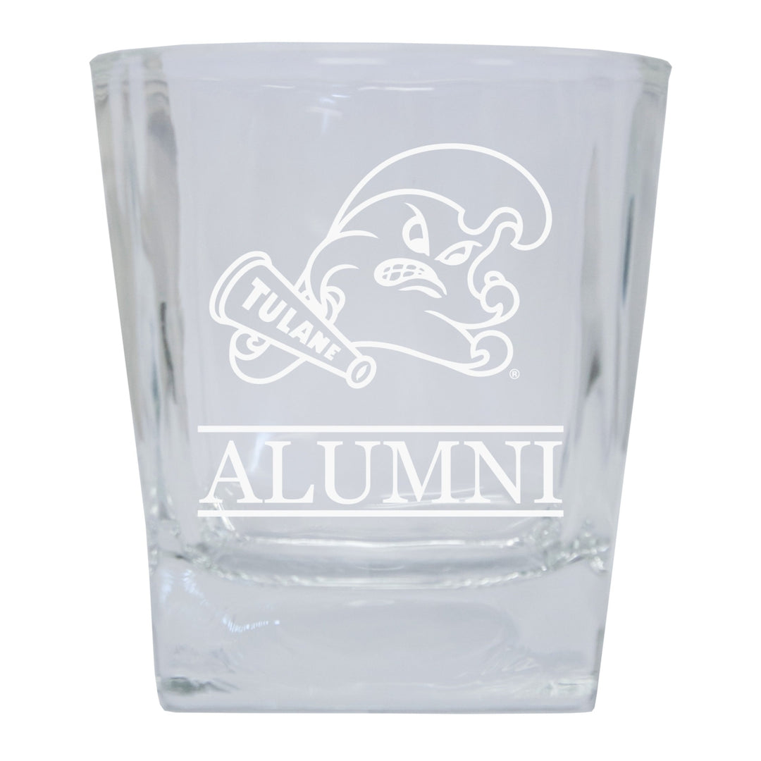 Tulane University Green Wave Alumni Elegance 10oz Etched Glass Tumbler Image 1