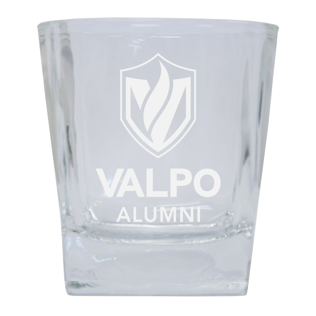 Valparaiso University Alumni Elegance 10oz Etched Glass Tumbler Image 1