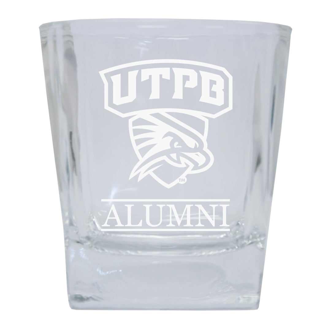 University of Texas of the Permian Basin Alumni Elegance 10oz Etched Glass Tumbler Image 1