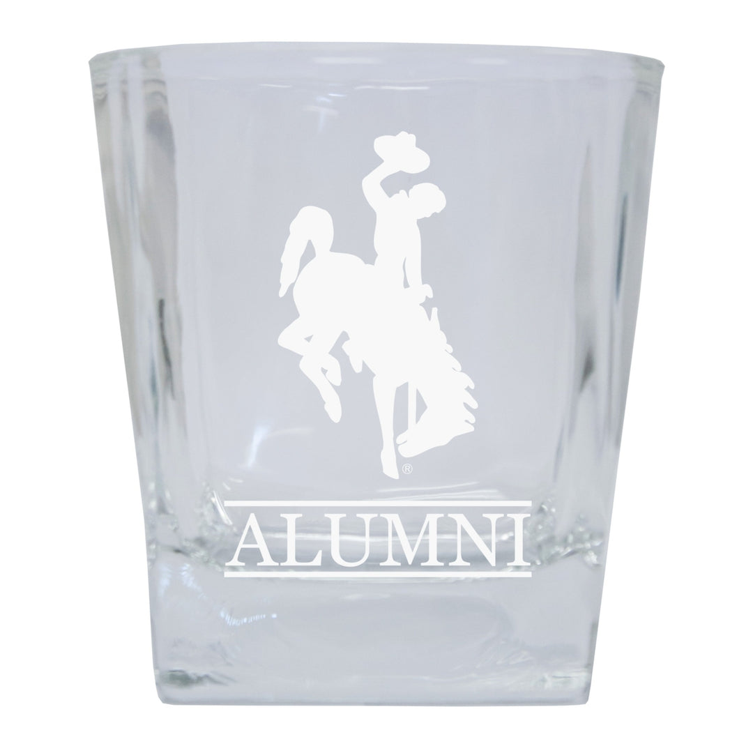 University of Wyoming Alumni Elegance 10oz Etched Glass Tumbler Image 1