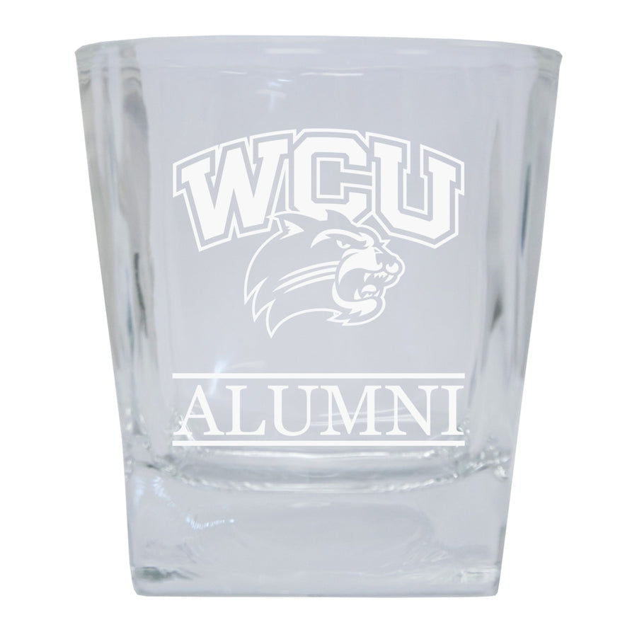 Western Carolina University Alumni Elegance 10oz Etched Glass Tumbler Image 1