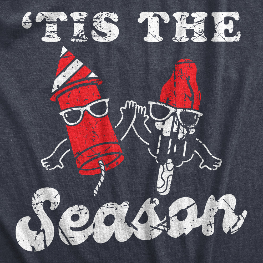 Mens Tis The Season Firecracker Popsicle T Shirt Funny Fourth Of July Party Fireworks Lovers Tee For Guys Image 2