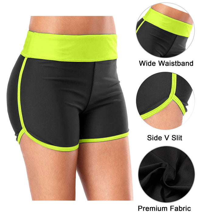 3-Pack Womens Yoga Shorts Soft Stretchy Active Dolphin Shorts Ladies Moisture-Wicking Quick-Dry Swim Running Gym Workout Image 4