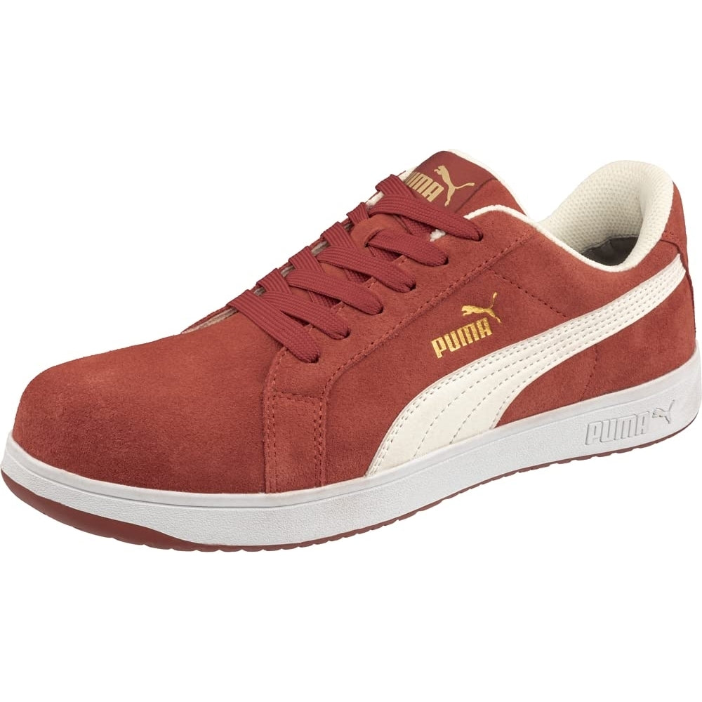 PUMA Safety Womens Iconic Low Composite Toe EH Work Shoes Red Suede - 640135 RED Image 1