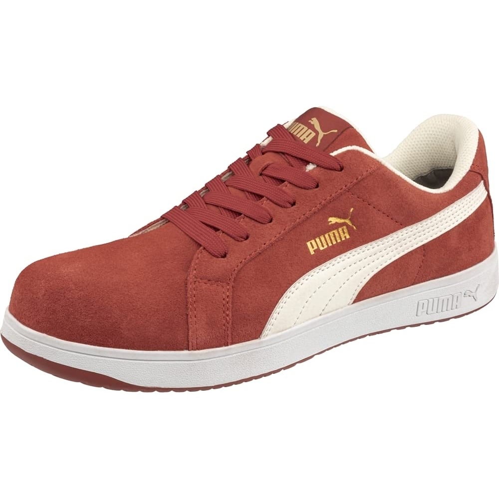 PUMA Safety Womens Iconic Low Composite Toe EH Work Shoes Red Suede - 640135 RED Image 4