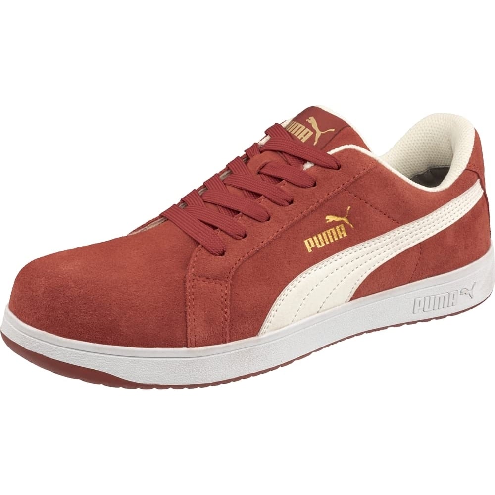 PUMA Womens Safety Low Composite Toe EH Work Shoes Red Suede 640135 Image 1