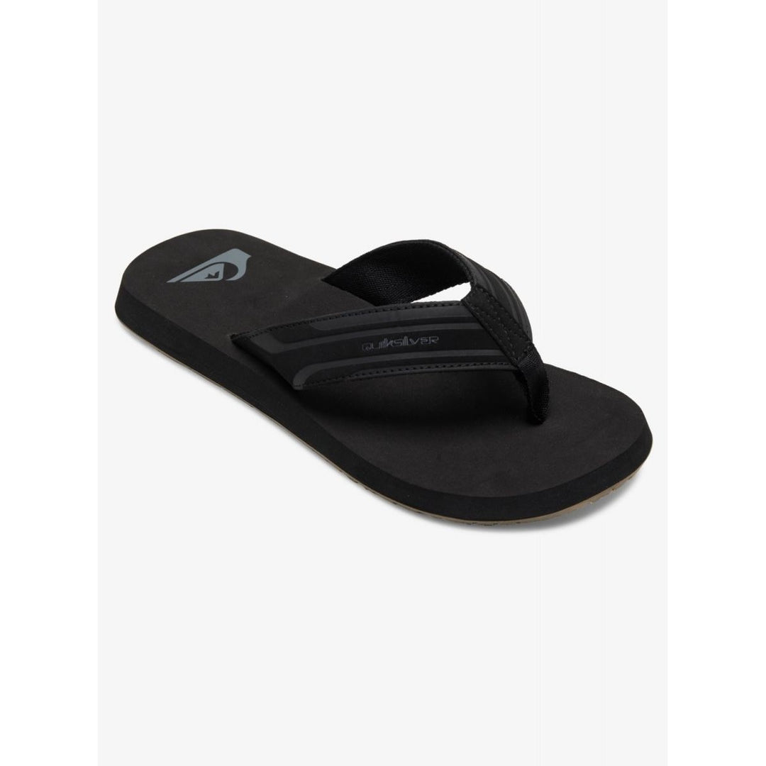 Quiksilver Mens Monkey Wrench Flip Flop Sandals Black AQYL100048-XKKC Brown Image 1