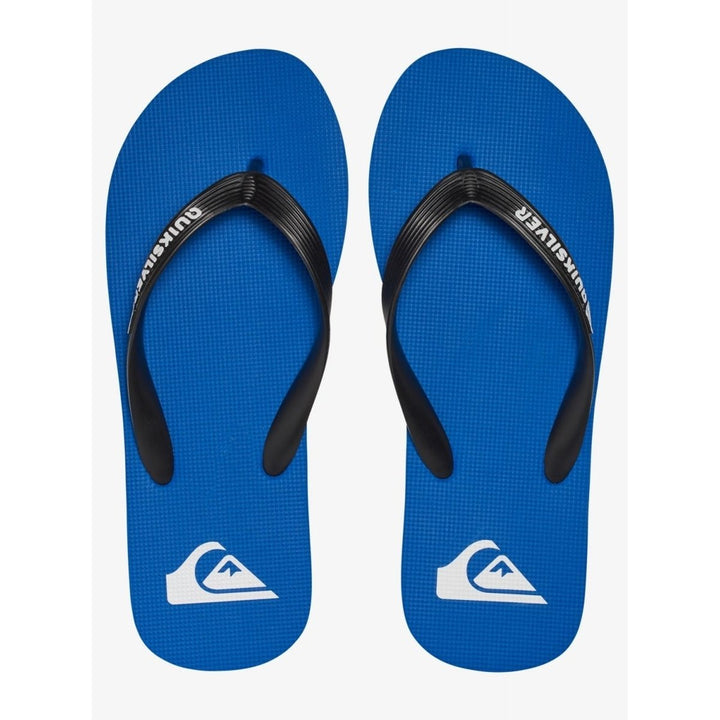Quiksilver Mens Molokai Flip Flop Sandals Black/Blue/Black - AQYL100601-XKBK  BLACK/BLUE/BLACK Image 3