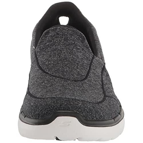 Skechers Womens Go Walk 6-Carice Sneaker BLACK/WHITE Image 3