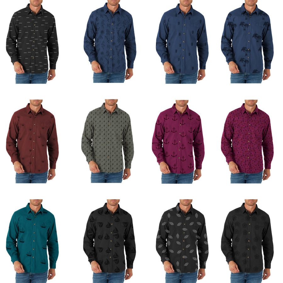 Mens Button-Down Dress Shirts Slim-Fit Long Sleeve Oxford 3-Pack Cotton Casual Image 1