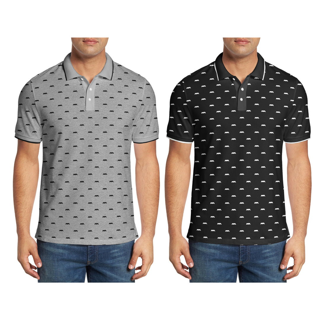 Mens 3-Pack Polo Shirts Moisture-Wicking Casual Golf Tees Soft Cotton Summer Image 9