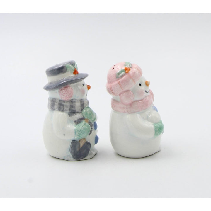 Frosty the Snowman Ceramic Salt and Pepper Shakers 3.5in Gift Image 3