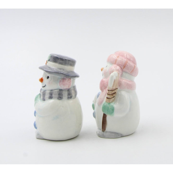 Frosty the Snowman Ceramic Salt and Pepper Shakers 3.5in Gift Image 4