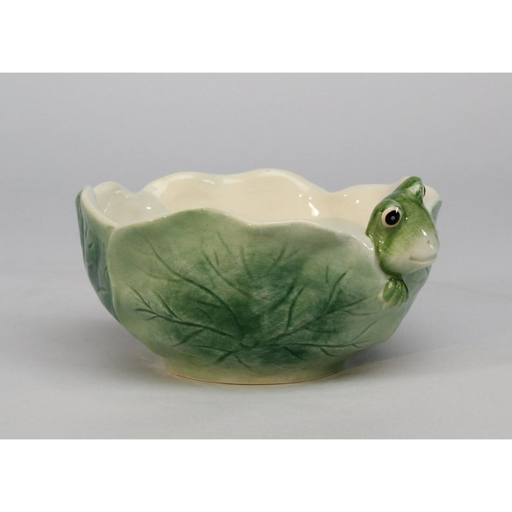 Ceramic Frog Candy Bowl in Lily Pad 5"  Nature Image 6