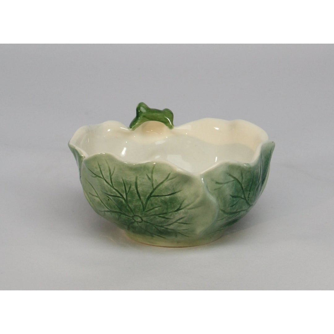 Ceramic Frog Candy Bowl in Lily Pad 5"  Nature Image 7