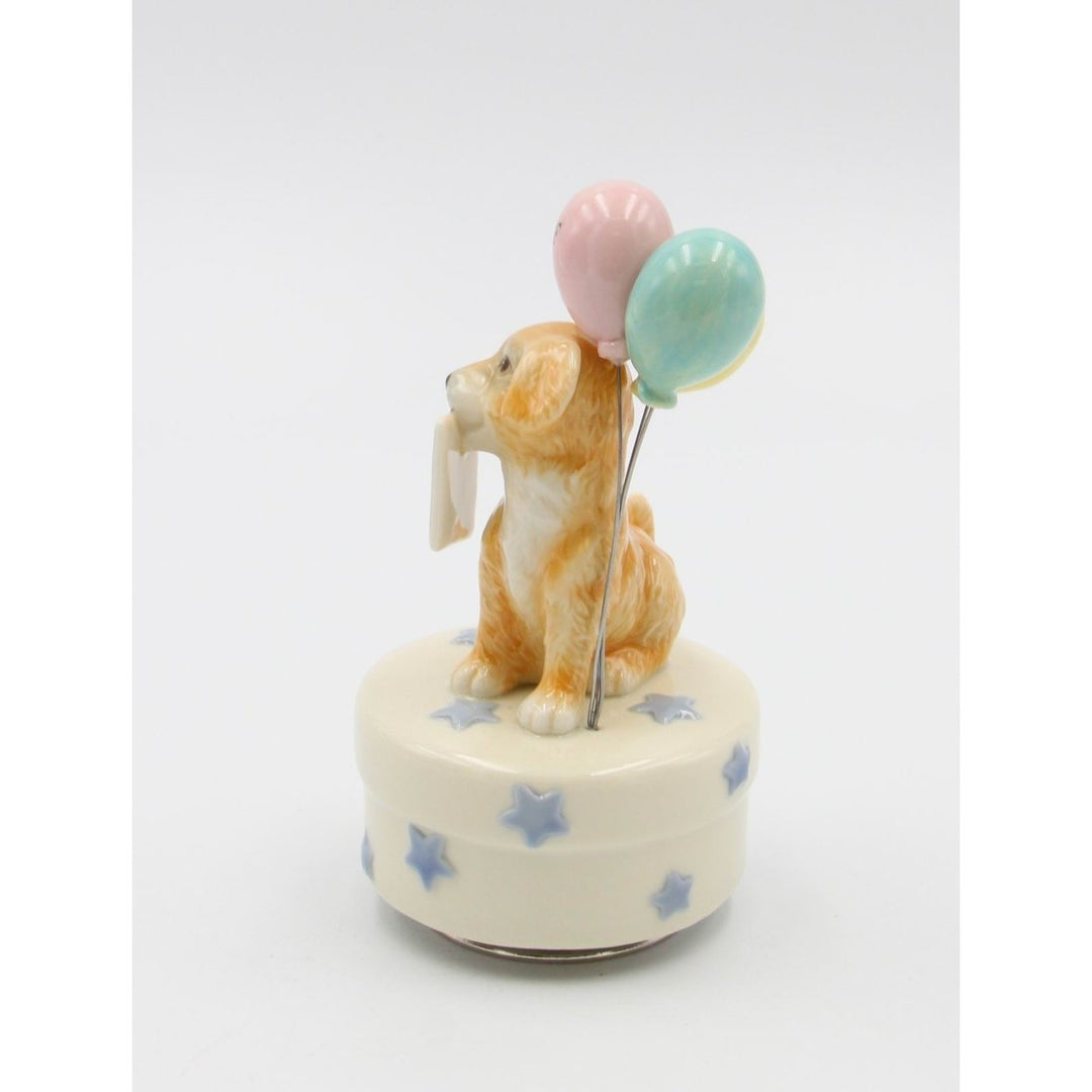 Ceramic Golden Retriever Music Box 3.25in Gift for Dog Lovers Image 4