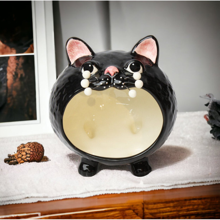 Ceramic  Black Cat Candy Bowl or Key HolderHome DcorMomKitchen Dcor, Image 1