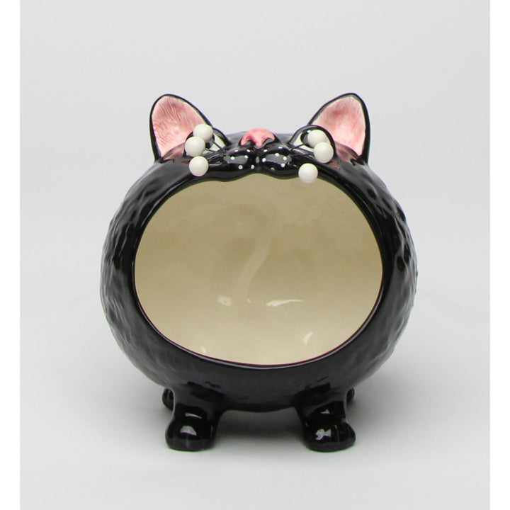 Ceramic Black Cat Candy Bowl or Key Holder 5.25in for Cat Image 4