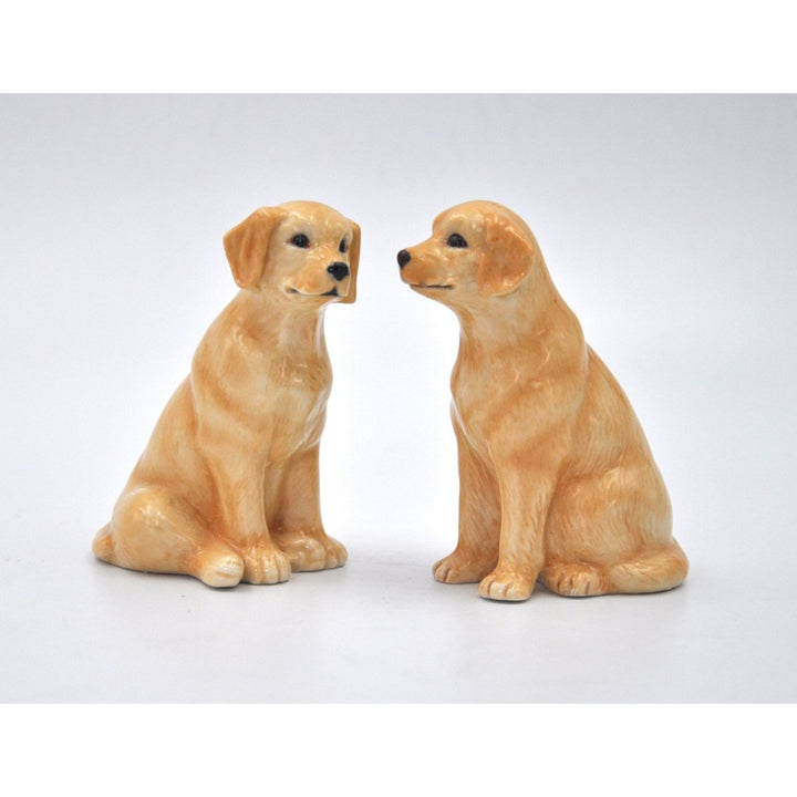 Ceramic Labrador Dog Salt and Pepper Shakers 3 1/8 Inch Gift Image 3