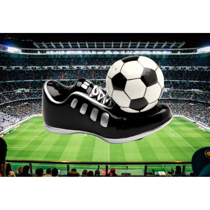 Ceramic Soccer Ball and Cleats Salt and Pepper Shakers Image 1