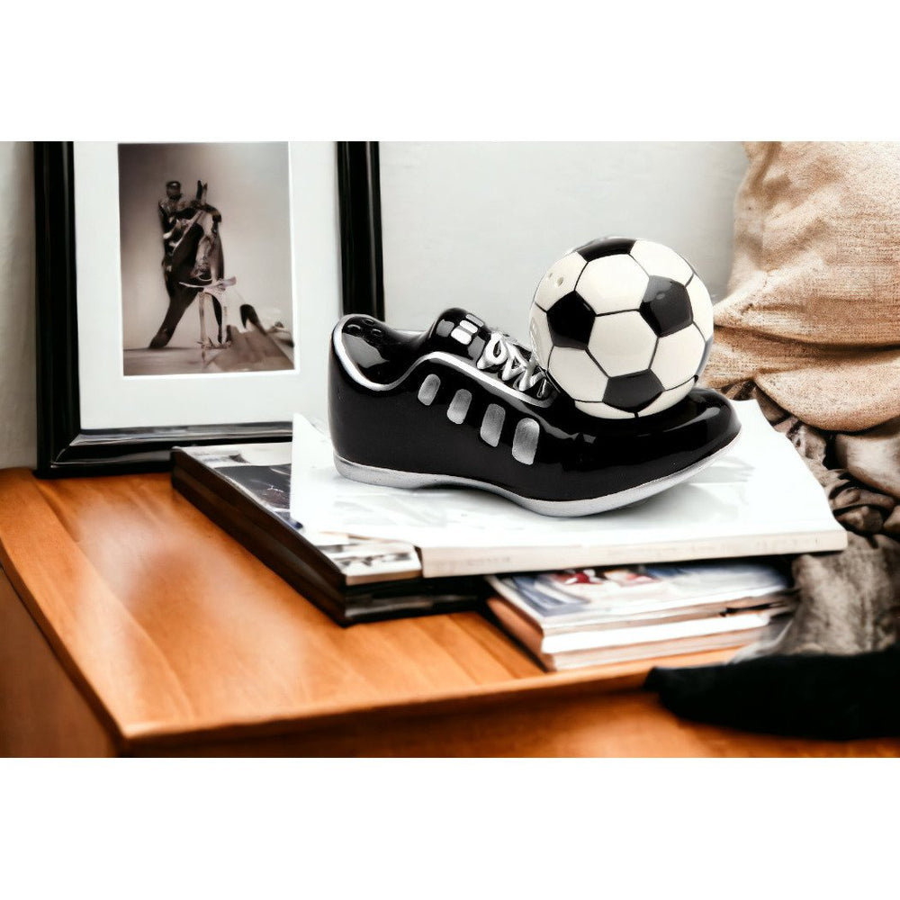 Ceramic Soccer Ball and Cleats Salt and Pepper Shakers Image 2