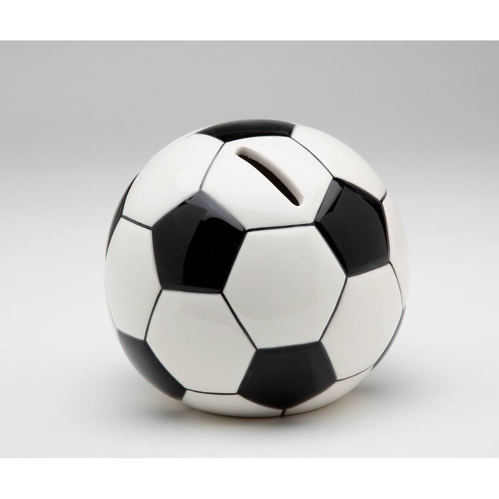 Ceramic Soccer Piggy Bank 4.75 inch Unique  Son Kids Room Image 3