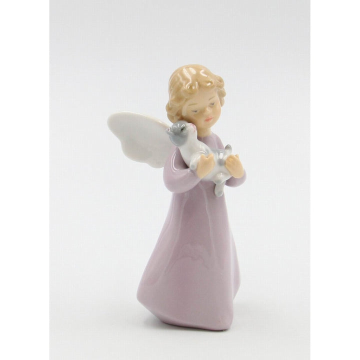 Ceramic Angel Holding Cat Figurine 4.875 inches Gift for Cat Image 4