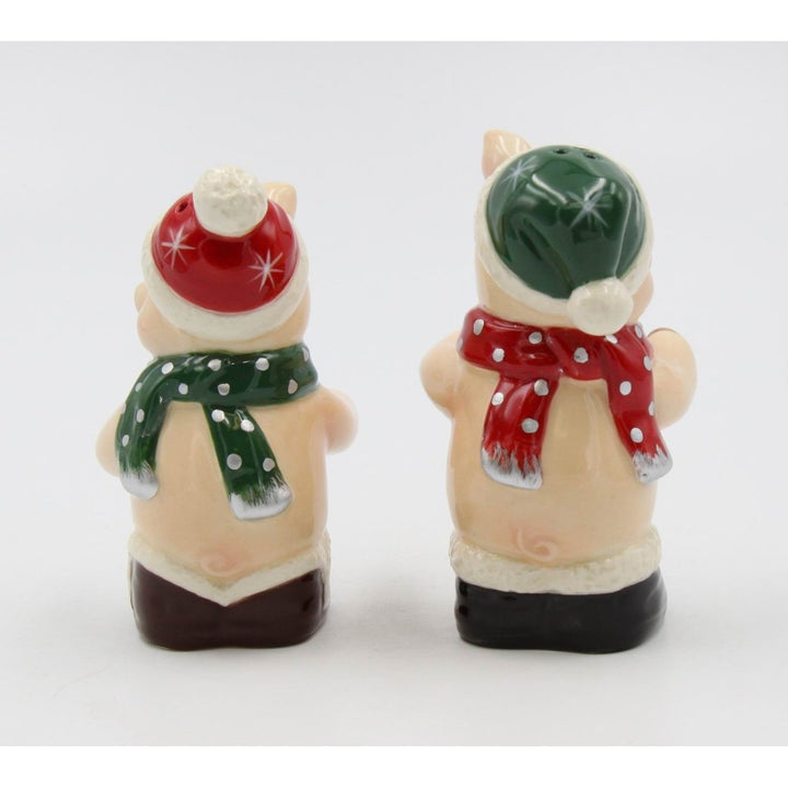 Christmas Pig Salt and Pepper Shakers  Farmhouse Style Image 4