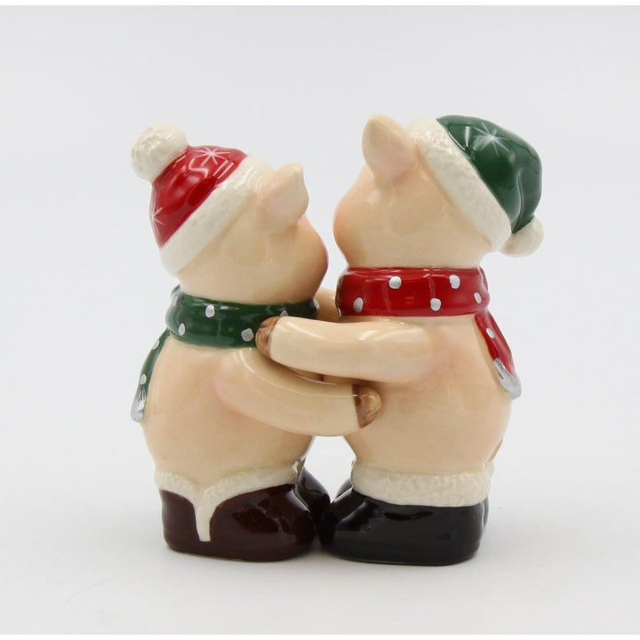 Christmas Pig Salt and Pepper Shakers  Farmhouse Style Image 6