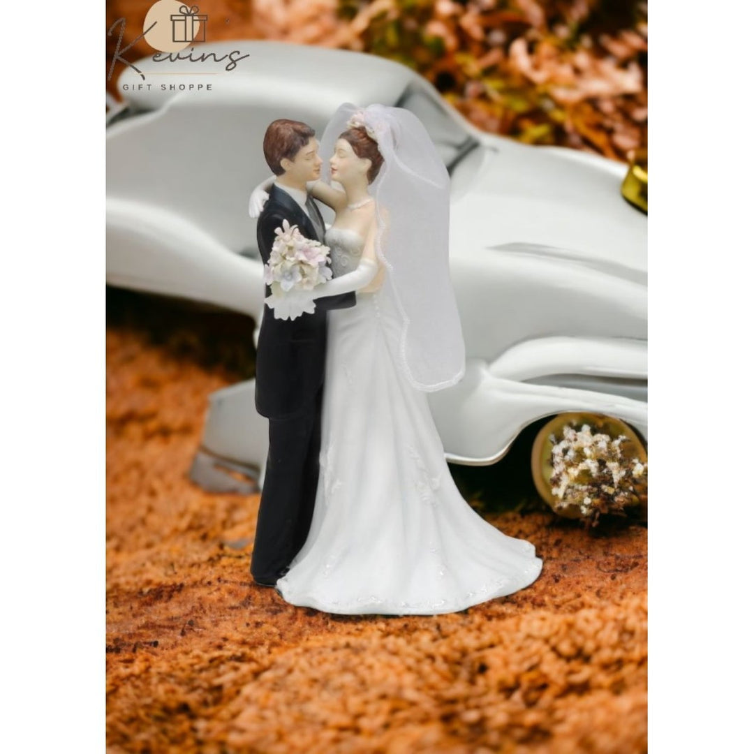 Ceramic Bride and Groom Figurine 8.5 inch Gift Anniversary Home Image 1