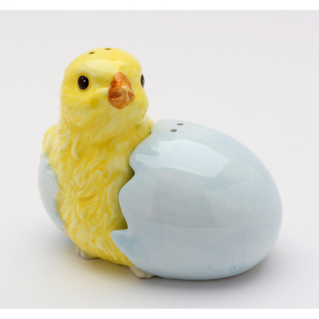 Ceramic Baby Chicken Hatching from Egg Salt Pepper Shakers Gift Image 3