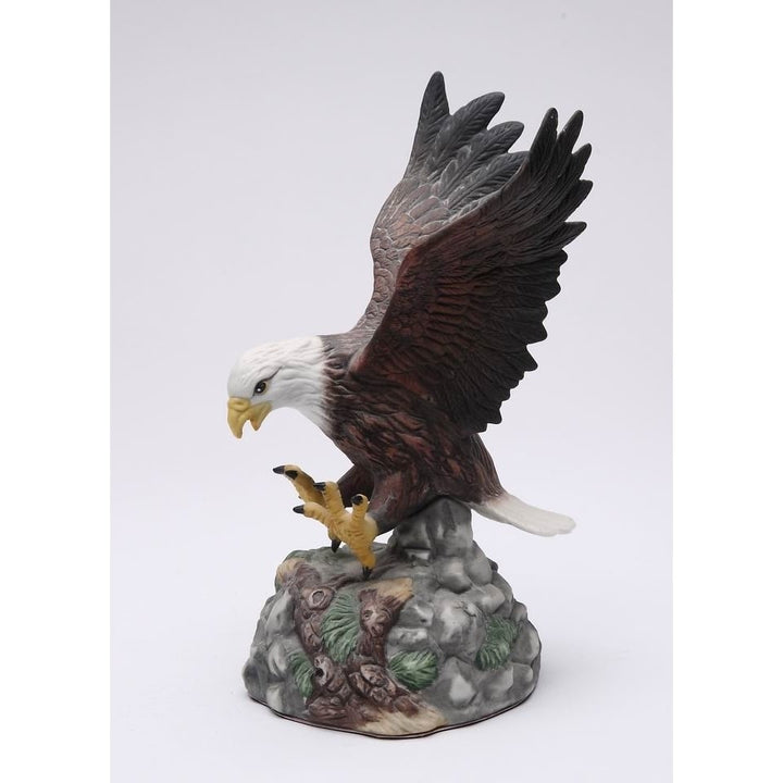 Ceramic Bald Eagle Figurine 4.5in Patriotic Independence Day Gift Image 3