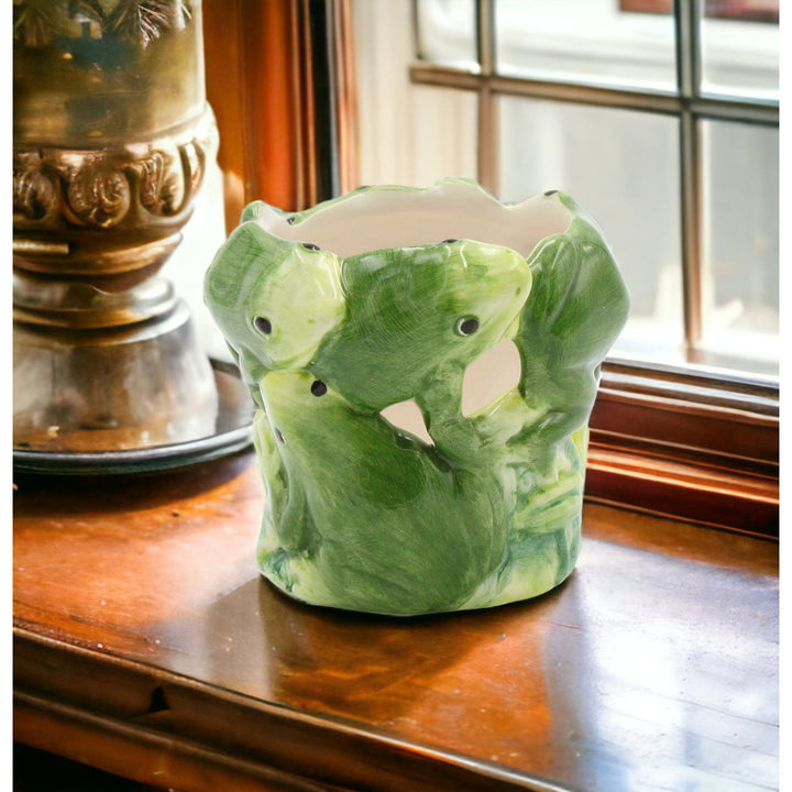 Frog Tealight Candle Holder 3.25"x3.25"x4.25" Green Candle Holder Image 1