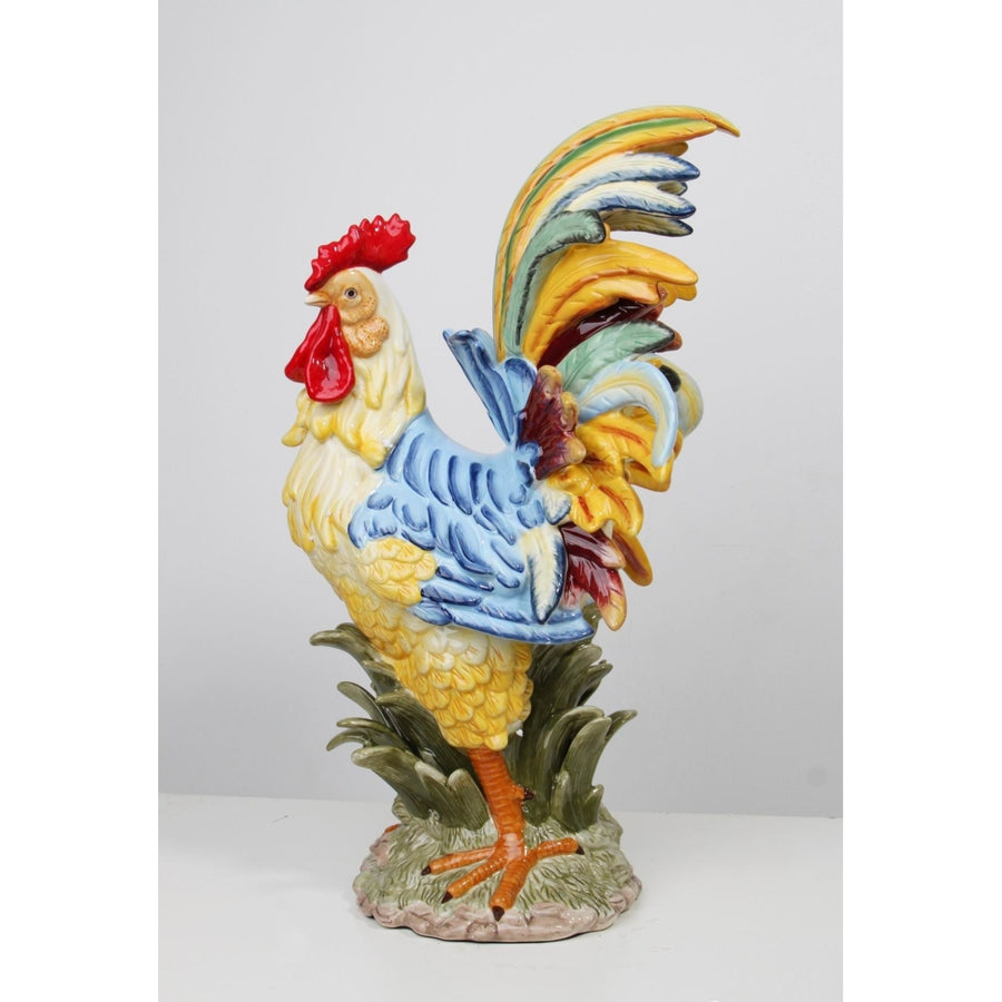 Blue Rooster Figurine Image 1