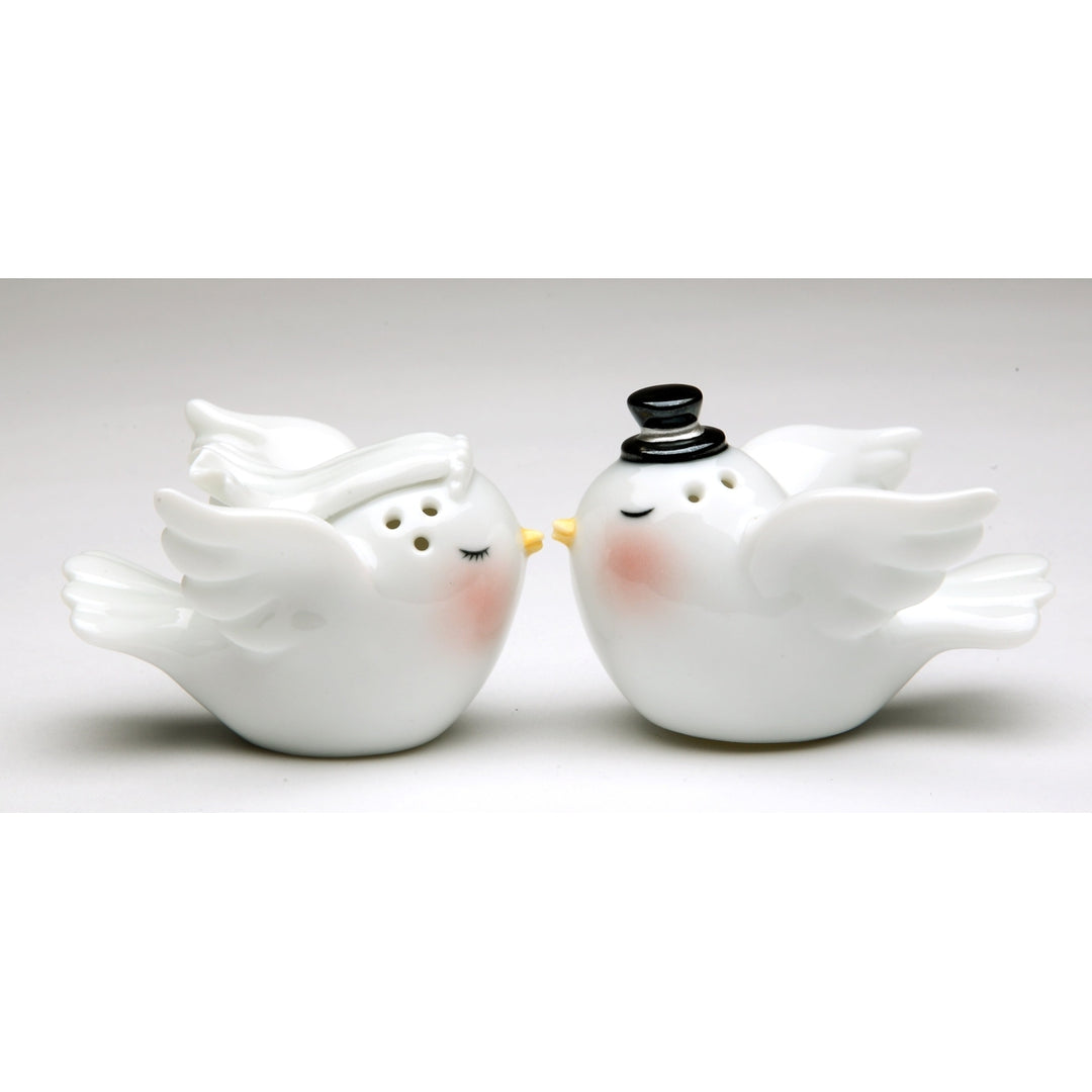 Bride and Groom Dove Birds Salt and Pepper ShakersWedding Dcor or GiftWedding FavorAnniversary Dcor or GiftKitchen Dcor Image 3