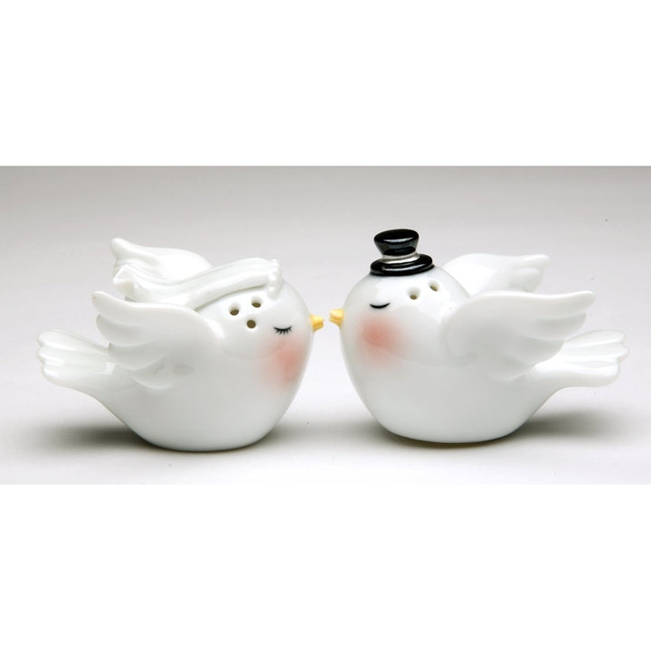 Bride and Groom Dove Salt and Pepper Shakers Kitchen Gift Image 3