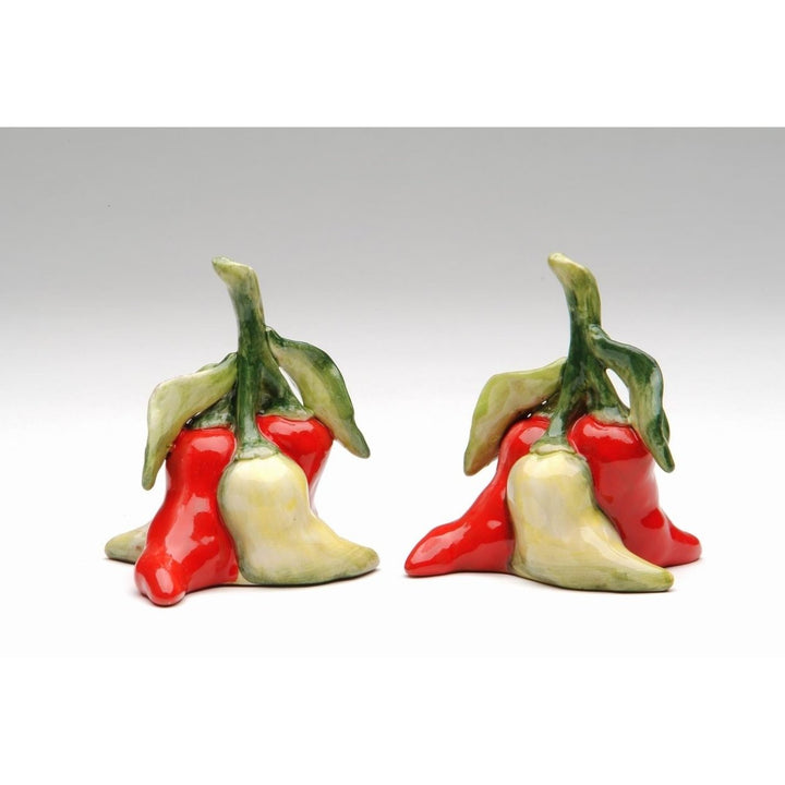 Hand Painted Ceramic Chili Salt Pepper Shakers 3in Gift Her Mom Image 4