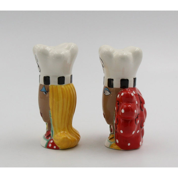 Ceramic African American Lady Chef Salt and Pepper Shakers Gift Image 4