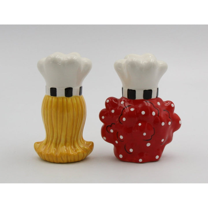 Ceramic African American Lady Chef Salt and Pepper Shakers Gift Image 4