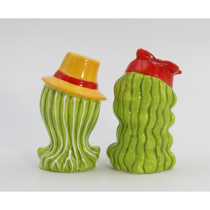 Ceramic African American Ladies Salt and Pepper Shakers Yellow Red Image 6