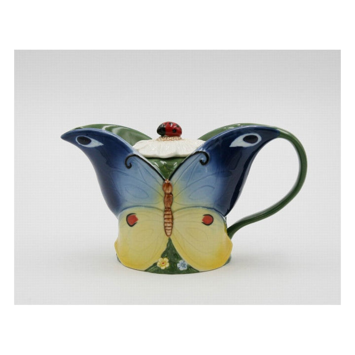 Ceramic Butterfly Teapot 12 oz Cottagecore Tea Party Image 2